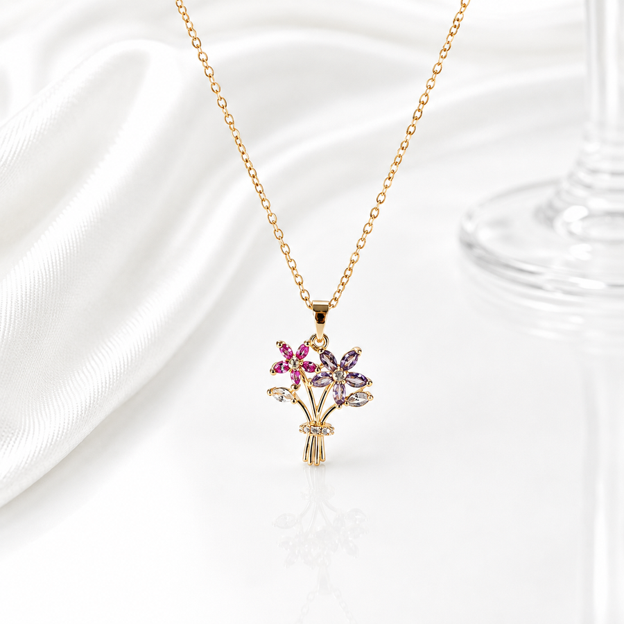 Floral Stone Necklace