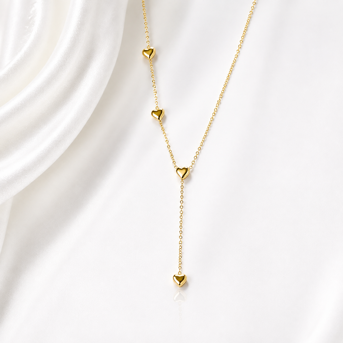 Long Drop Heart Necklace