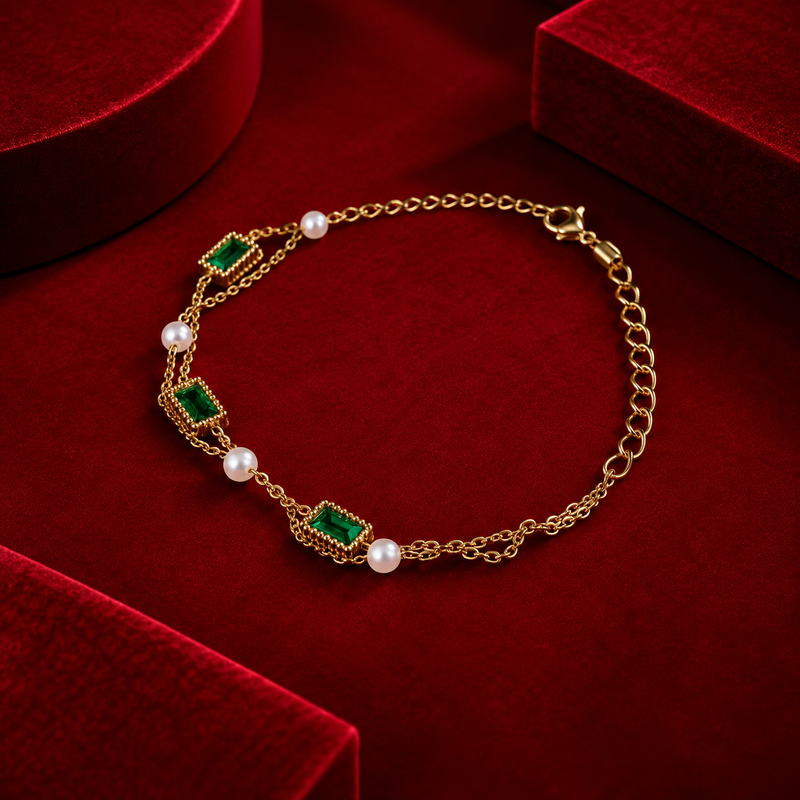 Emerald Link Bracelet