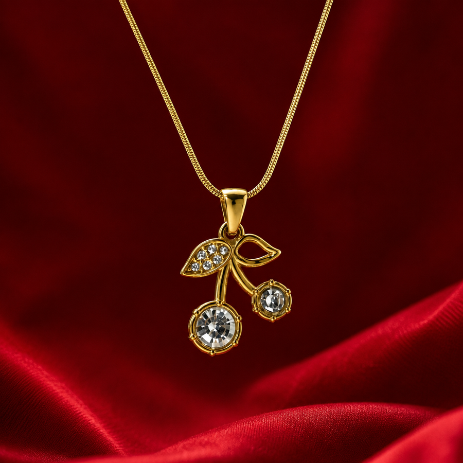 Cherry Drop Necklace
