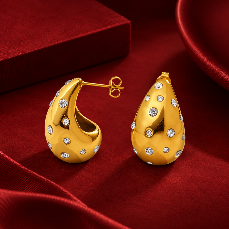 Teardrop Stone Earrings