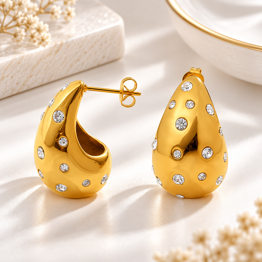 Teardrop Stone Earrings