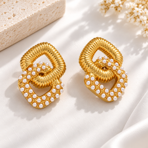 Crystal Frame Earrings