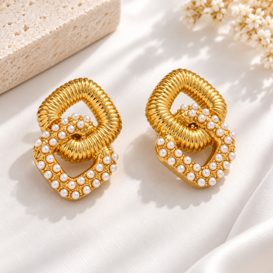 Crystal Frame Earrings