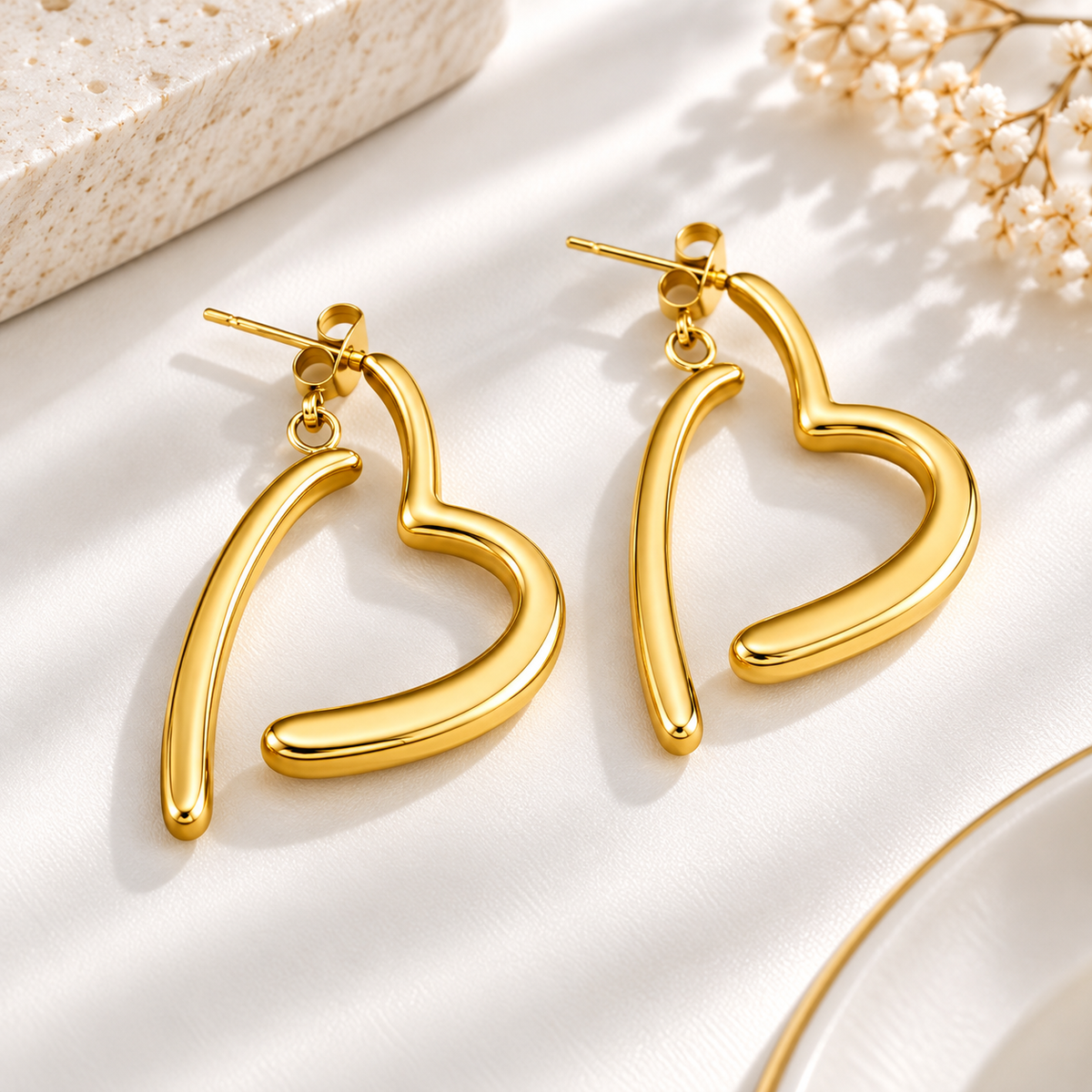 Heart Hoop Earrings