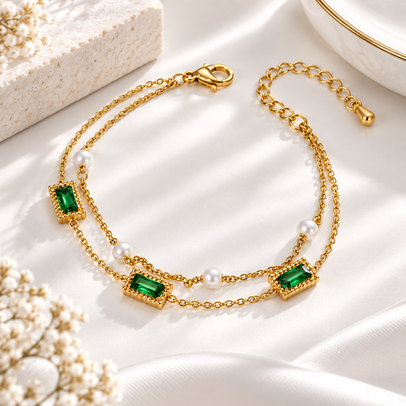 Emerald Link Bracelet