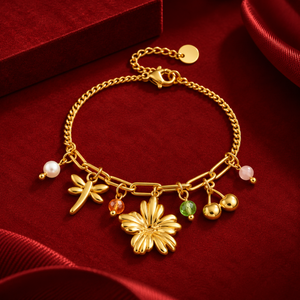 Floral Charm Bracelet