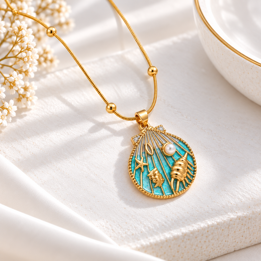 Blue Charm Necklace