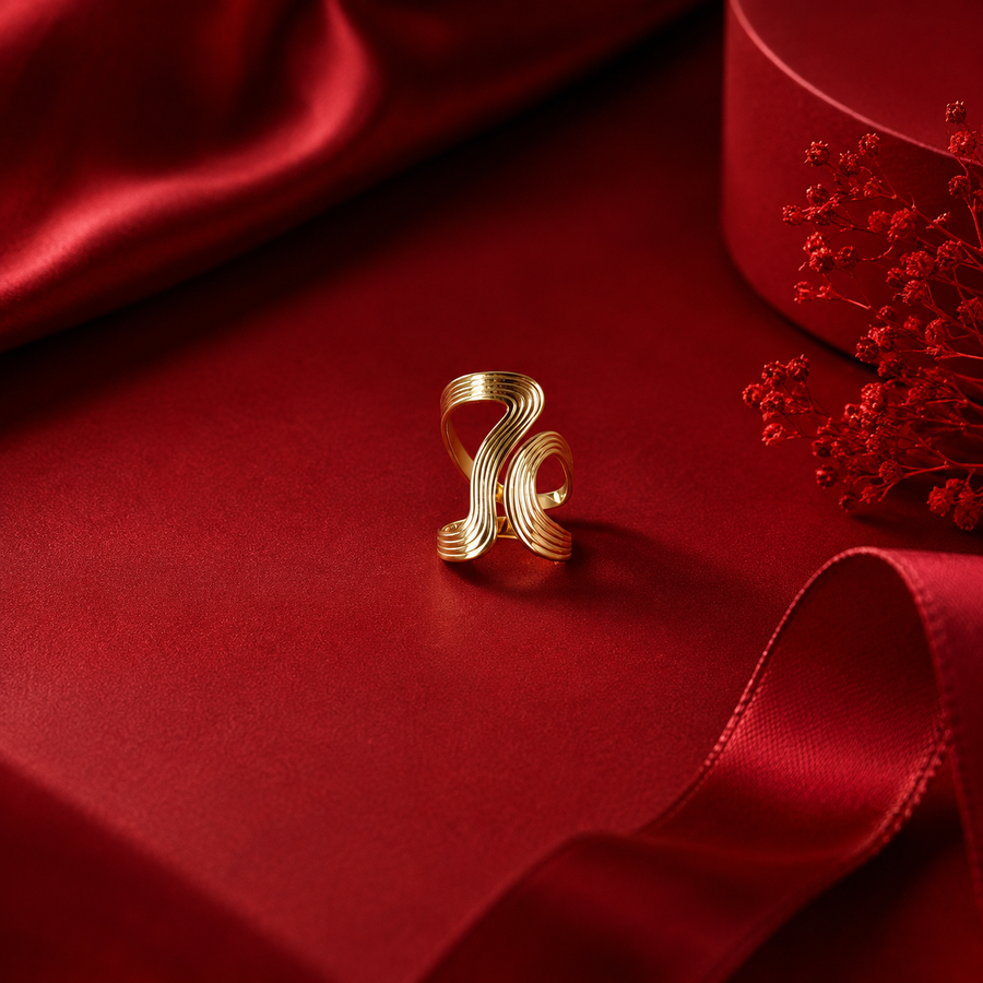 Double Wave Ring