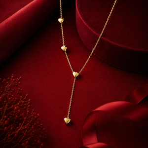Long Drop Heart Necklace
