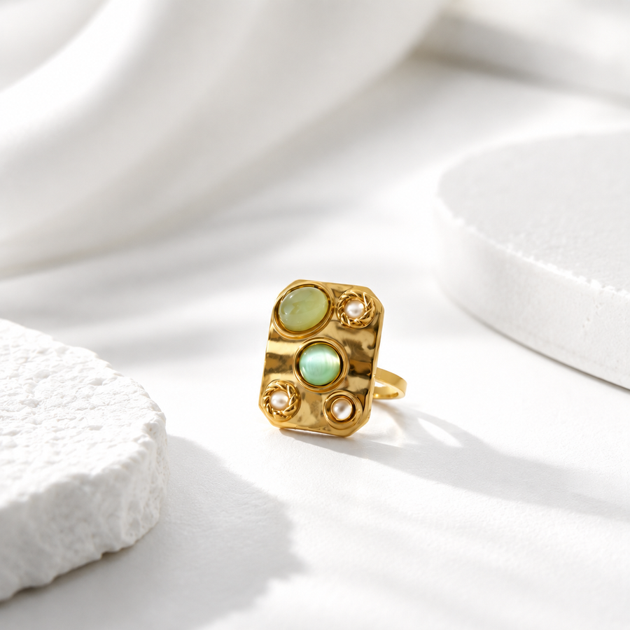 Gemstone Link Ring