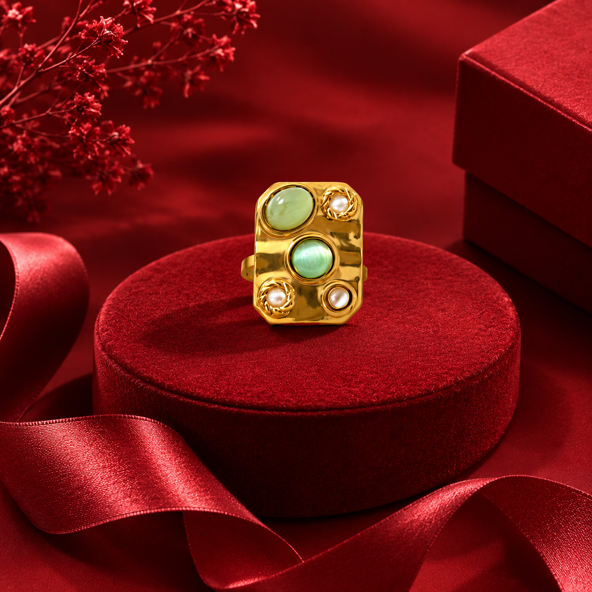 Gemstone Link Ring