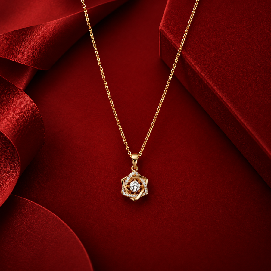 Floral Drop Necklace