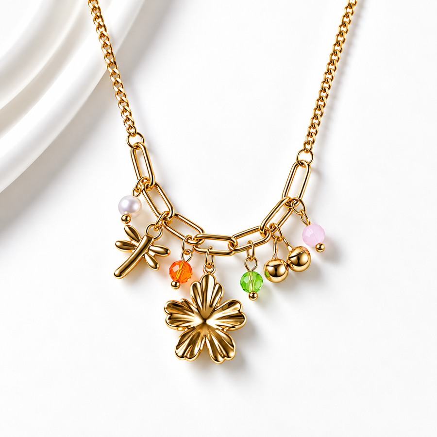 Floral Charm Bracelet