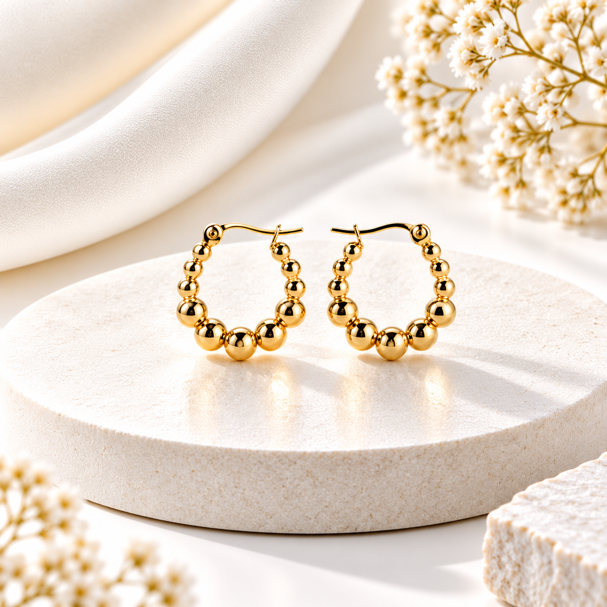 Petal Hoop Earrings