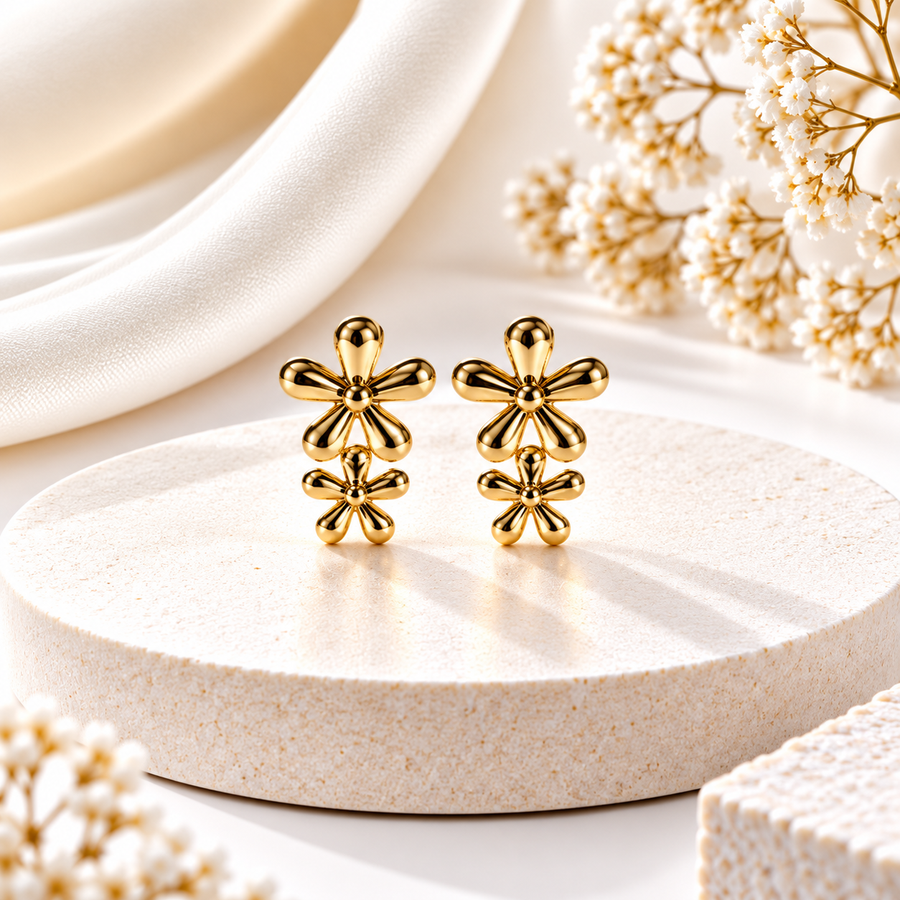 Floral Pearl Earrings