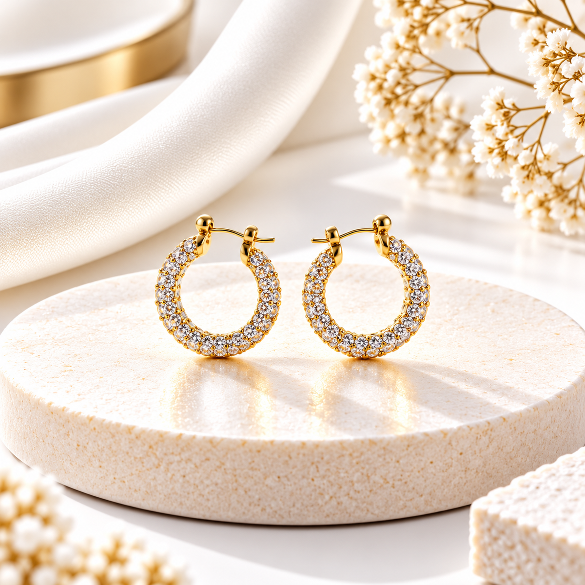 Crystal Hoop Earrings