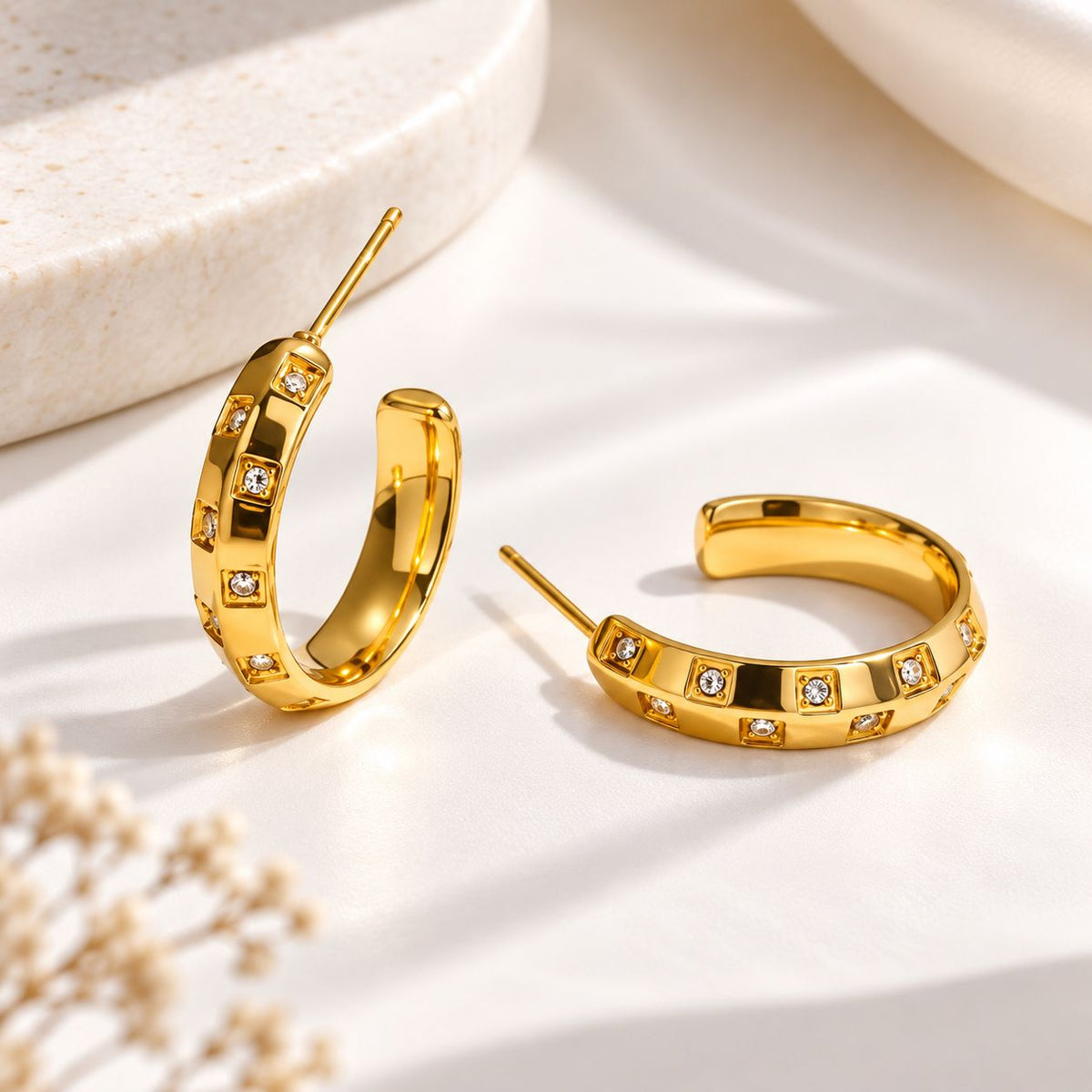 Crystal Luxe Hoop Earrings