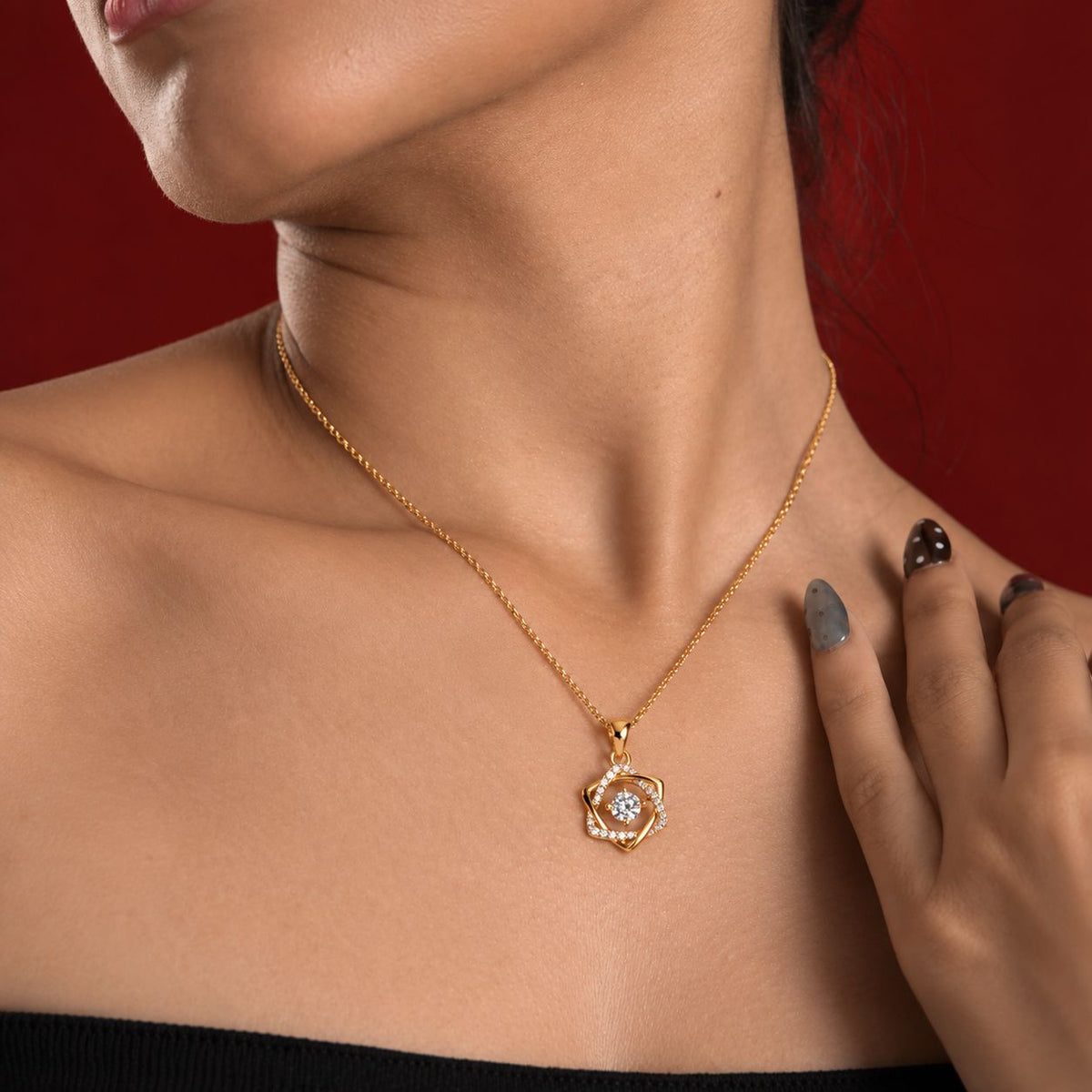 Floral Drop Necklace