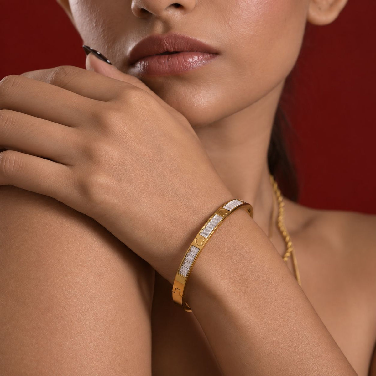 Crystal Line Bangle