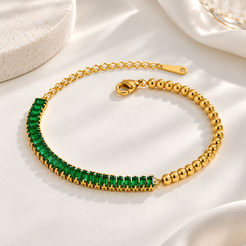 Emerald Bead Bracelet