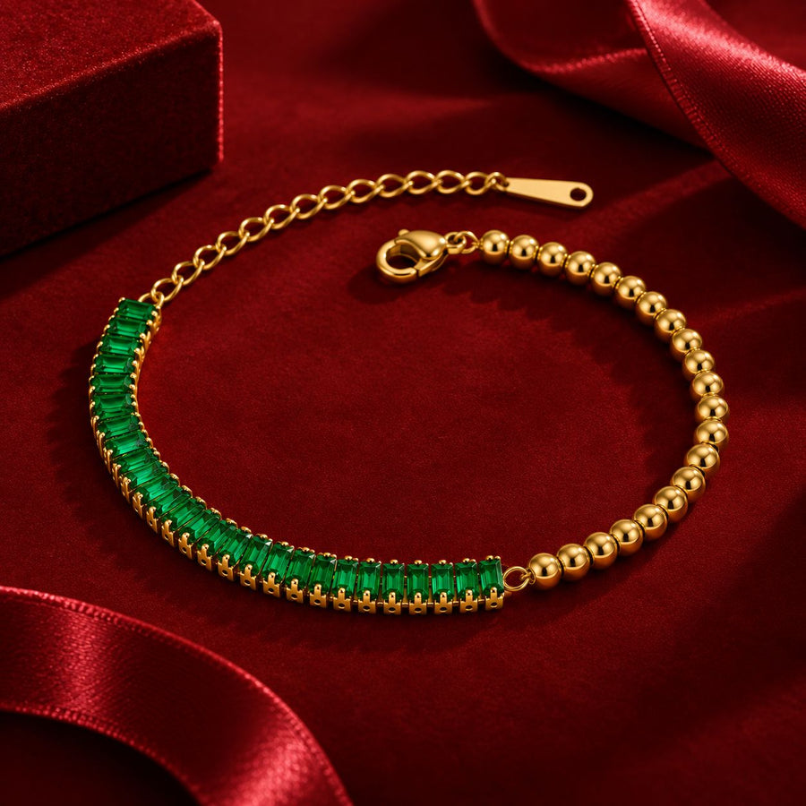 Emerald Bead Bracelet
