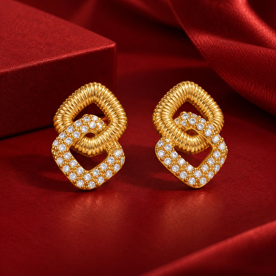 Crystal Frame Earrings