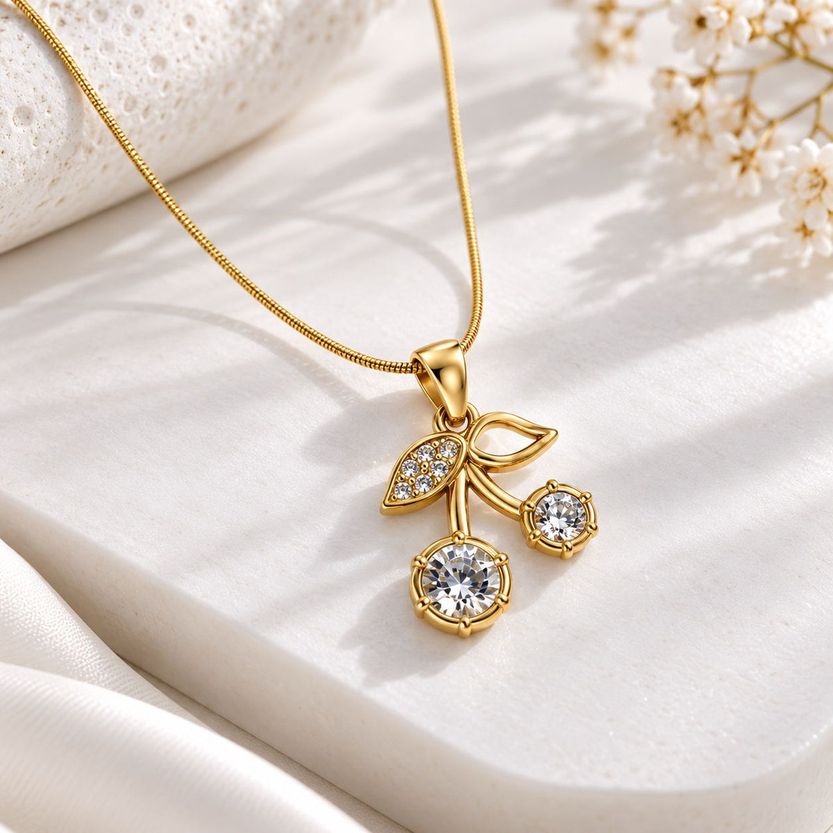 Cherry Drop Necklace