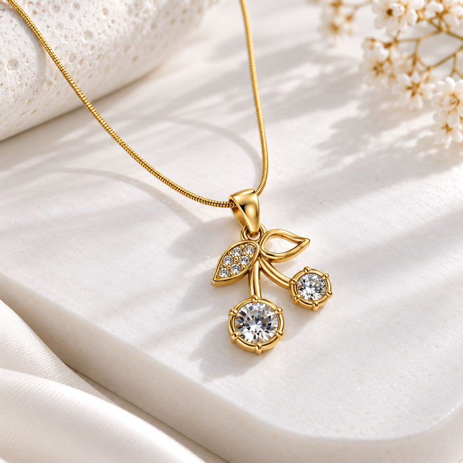 Cherry Drop Necklace