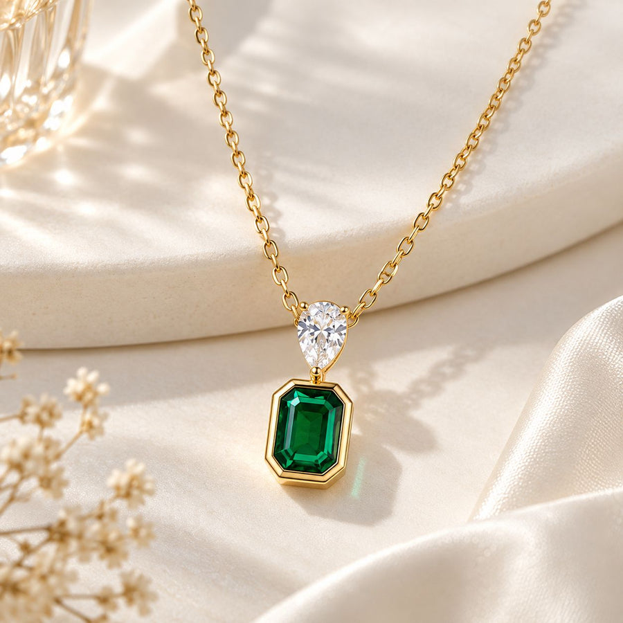 Emerald Charm Necklace