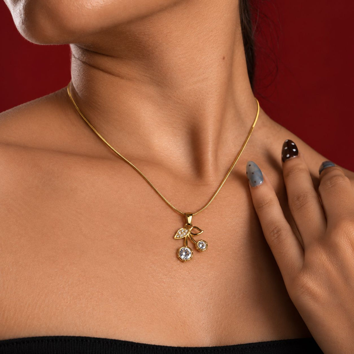 Cherry Drop Necklace