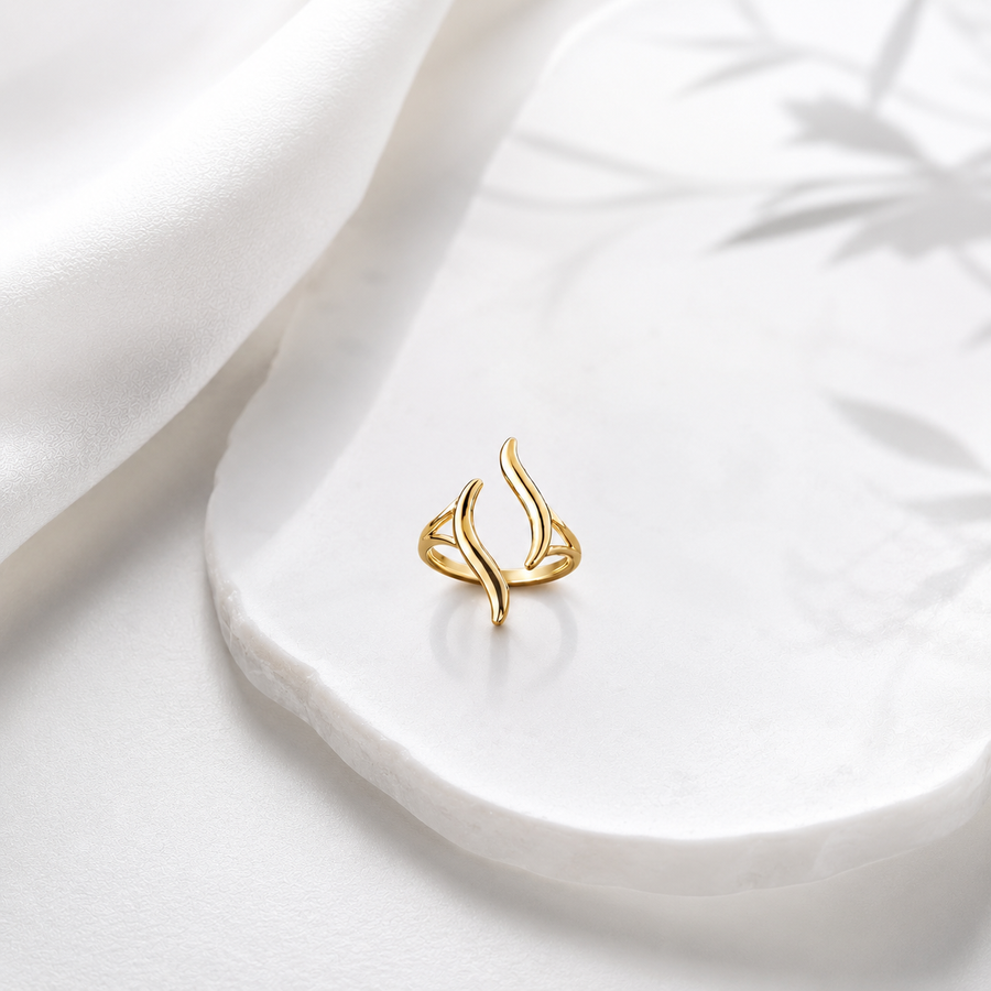 Sculpted Twist Ring